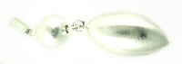 Load image into Gallery viewer, Silberanhänger Kugel Mandel gebürstet Anhänger 43 mm Sterling Silber 925er Damen Schmuck Kette
