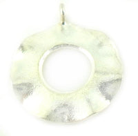 Load image into Gallery viewer, Silberanhänger Ring wellig glänzend 26 mm Anhänger Sterling Silber 925er Damen Schmuck
