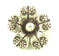 Load image into Gallery viewer, Silberanhänger Hill Tribe Punkte Blume 12 mm Anhänger Sterling Silber 925er Damen Schmuck
