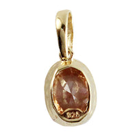 Load image into Gallery viewer, Silberanhänger Zirkonia vergoldet gold oval orange Anhänger 925er Sterling Silber Unisex Schmuck
