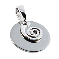 Load image into Gallery viewer, Silberanhänger 15 mm rund Spirale spiegelnd Sterling Silber 925er Damen Schmuck Kette
