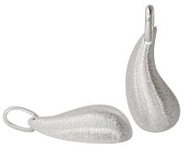 Anhänger Tropfen gebürstet gebogen Sterling Silber 925 Silberanhänger Damen Schmuck