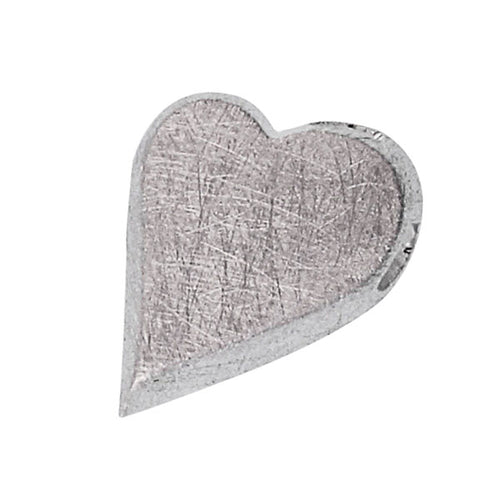 Wende Anhänger Herz schräg gekratzt weiß Sterling Silber 925 Silberanhänger Damen Schmuck Kette