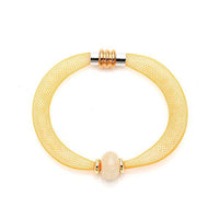 Load image into Gallery viewer, Set Kette Armband Stein Perle Nylon Schlauch Magnetverschluss zweilagig nickelfrei bunt neon
