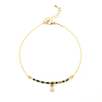 Cargar imagen en el visor de la galería, Set Kette Armband 18 karat vergoldet Perlen länglich Kristall grau nickelfrei Charm weiß Anhänger
