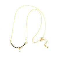 Cargar imagen en el visor de la galería, Set Kette Armband 18 karat vergoldet Perlen länglich Kristall grau nickelfrei Charm weiß Anhänger
