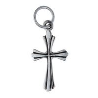 Load image into Gallery viewer, Silberanhänger Kreuz Streifen dunkel oxidiert Anhänger Sterling Silber 925er nickelfrei
