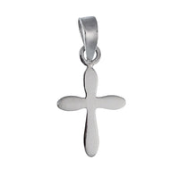 Load image into Gallery viewer, Silberanhänger Kreuz abgerundet Glanz Anhänger Sterling Silber 925er nickelfrei
