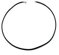 Load image into Gallery viewer, Kautschuk Kette schwarz 2 mm dick Edelstahl Verschluss verschiedene Längen
