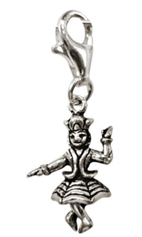 Load image into Gallery viewer, Silberanhänger tanzendes Mädchen Tracht Charm Anhänger 925er Sterling Silber Unisex Schmuck
