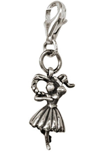Load image into Gallery viewer, Silberanhänger tanzende Frau Seil Charm Anhänger 925er Sterling Silber Unisex Schmuck
