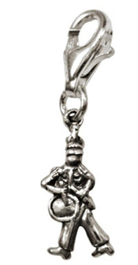 Load image into Gallery viewer, Silberanhänger Trommler Uniform Charm Anhänger 925er Sterling Silber Unisex Schmuck
