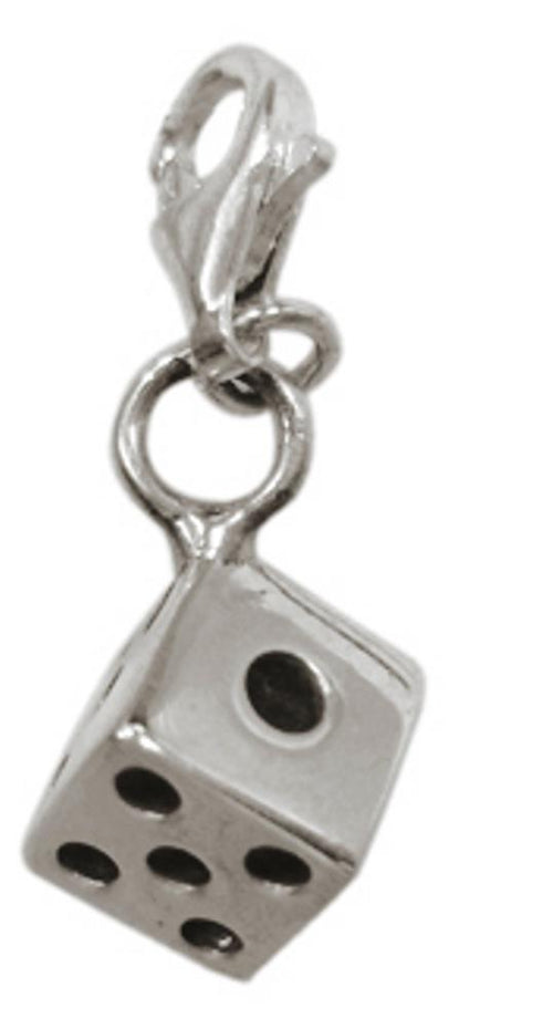 Silberanhänger Würfel Charm Anhänger 925er Sterling Silber Unisex Schmuck