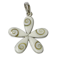 Cargar imagen en el visor de la galería, Shivaauge Silberanhänger Blume Anhänger 925er Sterling Silber Shiva Auge Eye Damen Schmuck
