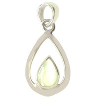 Load image into Gallery viewer, Perlmutt-Anhänger, tropfenförmiger Damenanhänger aus 925er Sterlingsilber und Perlmutt
