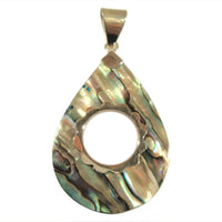 Load image into Gallery viewer, Abalone Perlmutt Muschel Silberanhänger Anhänger Kette 925er Sterling Silber Unisex Schmuck Träne Loch
