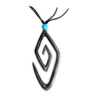 Load image into Gallery viewer, HolzketteTürkis verstellbar Baumwolle Kette Holz Spirale Thors Hammer Anker
