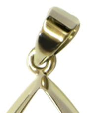 Load image into Gallery viewer, Close-up of the top part of the shiny Silberanhänger Tropfen Anhänger Perlmutt Muschel Silber, crafted from 925 Sterling Silber in a drop shape, with a smooth bail for easy attachment to a chain.
