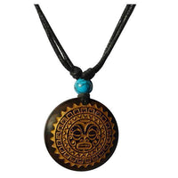 Load image into Gallery viewer, Halskette Holz Türkis verstellbar Anhänger gold silber
