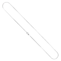 Load image into Gallery viewer, A Silberkette 1 mm Schlangen Kette Charmträger Collierkettchen aus 925er Sterling Silber liegt oval auf weißem Hintergrund, mit einem kleinen Verschluss in der Mitte sichtbar.
