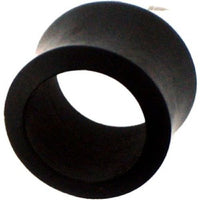 Cargar imagen en el visor de la galería, A hand-carved black Holztunnel Eisenholz Maserung Tribal Holz Tunnel Plug for stretched ear piercings is displayed against a white background.
