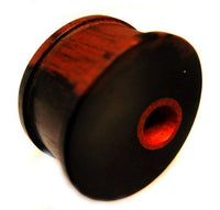 Load image into Gallery viewer, Tunnel Plug Loch dunkel hell handmade Holz Eisenholz
