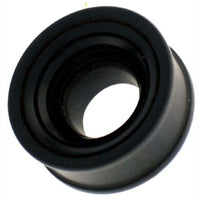 Load image into Gallery viewer, Tunnel schwarz Innenwölbung Rillen Eisenholz Holztunnel handgeschnitzt Tribal Plug Expander
