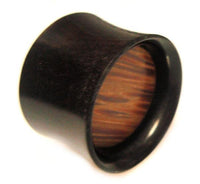 Cargar imagen en el visor de la galería, Horn Plug Flesh Tunnel Büffelhorn Palm Holz Organic Expander Tribal Piercing Ohrstecker Plugs
