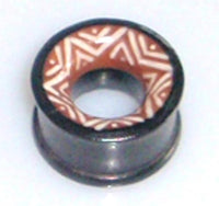 Load image into Gallery viewer, Holz Tunnel Bone Inlay Stern Sonoholz Tamarindenholz Tribal Plug handgeschnitzt Expander
