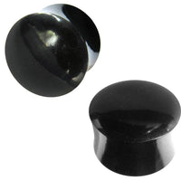 Cargar imagen en el visor de la galería, Horn Plug Om schwarz weiß Flesh Tunnel Hornplug
