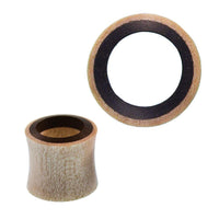 Load image into Gallery viewer, Holz Tunnel Krokodilholz Eisenholz Inlay hell schwarz
