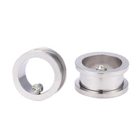 Load image into Gallery viewer, Tunnel Plug Edelstahl Schraubplug Chirurgenstahl dünn silbern Glitzer Stein
