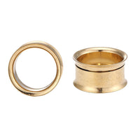 Load image into Gallery viewer, Schraubplug Metalltunnel Tunnel Chirurgenstahl dünn Edelstahl Plug golden Expander Piercing
