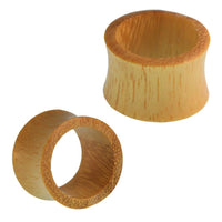 Cargar imagen en el visor de la galería, Holz Tunnel Jackfrucht konvex schmal ocker double flared
