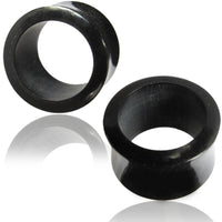 Cargar imagen en el visor de la galería, Horn Flesh Tunnel schwarz Tribal Plug Piercing double flared
