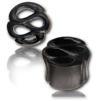 Cargar imagen en el visor de la galería, Holz Tunnel Arangholz schwarz Riesenschlange handgeschnitzt Tribal Plug Expander
