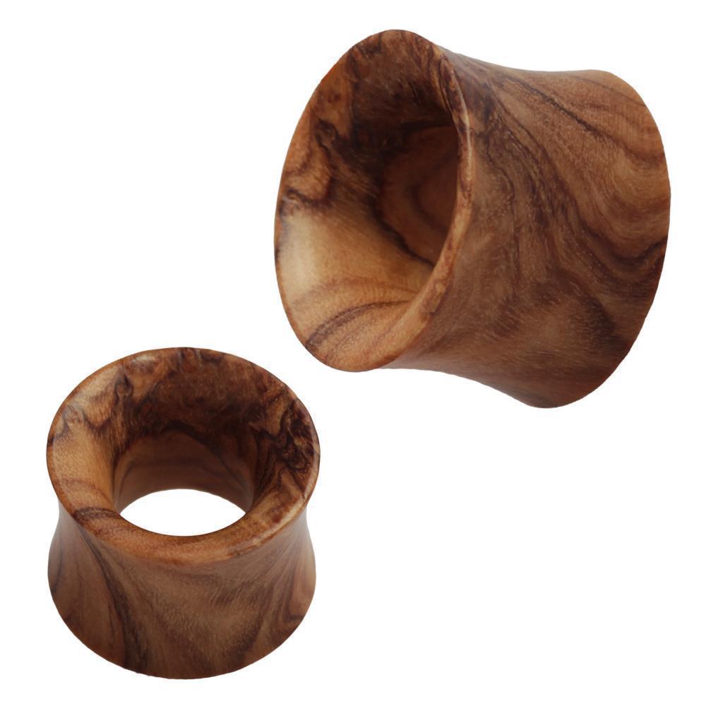 Olivenholz Flesh Tunnel Ohr Piercing Holz Double Flared