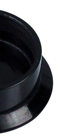 Load image into Gallery viewer, Close-up of the Schraub Plug Acryl Weltall Strudel bunte Koi Karpfen Piercing Ohrschmuck—black, cylindrical, threaded piercing adapter—against a white background, with only part of the jewelry visible.
