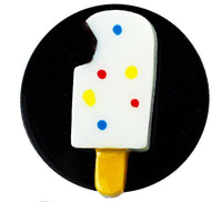 Load image into Gallery viewer, Schraub Plug Acryl Eis am Stil plastisch weiß orange Piercing Ohrschmuck
