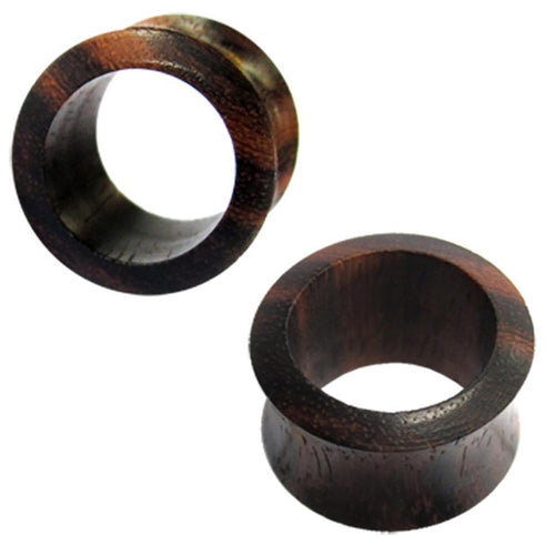 Tunnel dunkelbraun Sonoholz schmaler Rand Holz