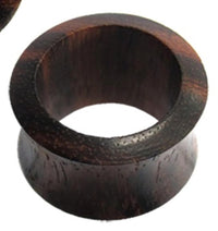 Load image into Gallery viewer, Tunnel dunkelbraun Sonoholz schmaler Rand Holz
