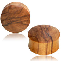 Cargar imagen en el visor de la galería, Olivenholz Flesh Plug Lobe Piercing Holz Double Flared

