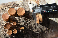 Load image into Gallery viewer, Olivenholz Flesh ribbed Plug Lobe Piercing Holz straight
