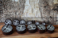 Load image into Gallery viewer, Holz Plug Baum des Lebens Yggdrasil silber double flared
