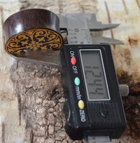 Load image into Gallery viewer, Holz Plug Gothic Kreuz gold double flared
