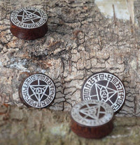 Load image into Gallery viewer, Holz Plug Auge Dreieck dreigeteilt silber double flared
