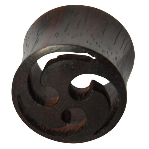 Holz Tunnel Sonoholz Triskele Inlay drei Sicheln Plug