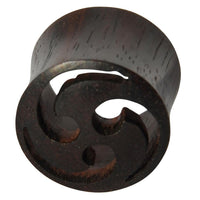 Cargar imagen en el visor de la galería, Holz Tunnel Sonoholz Triskele Inlay drei Sicheln Plug
