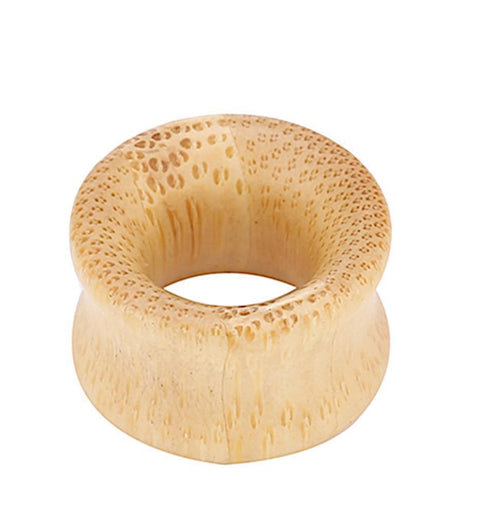 Heller Krokodilholz Flesh Tunnel gemasert double flared