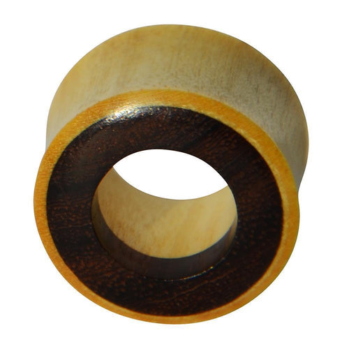 Holz Tunnel Krokodilholz Eisenholz Inlay hell schwarz